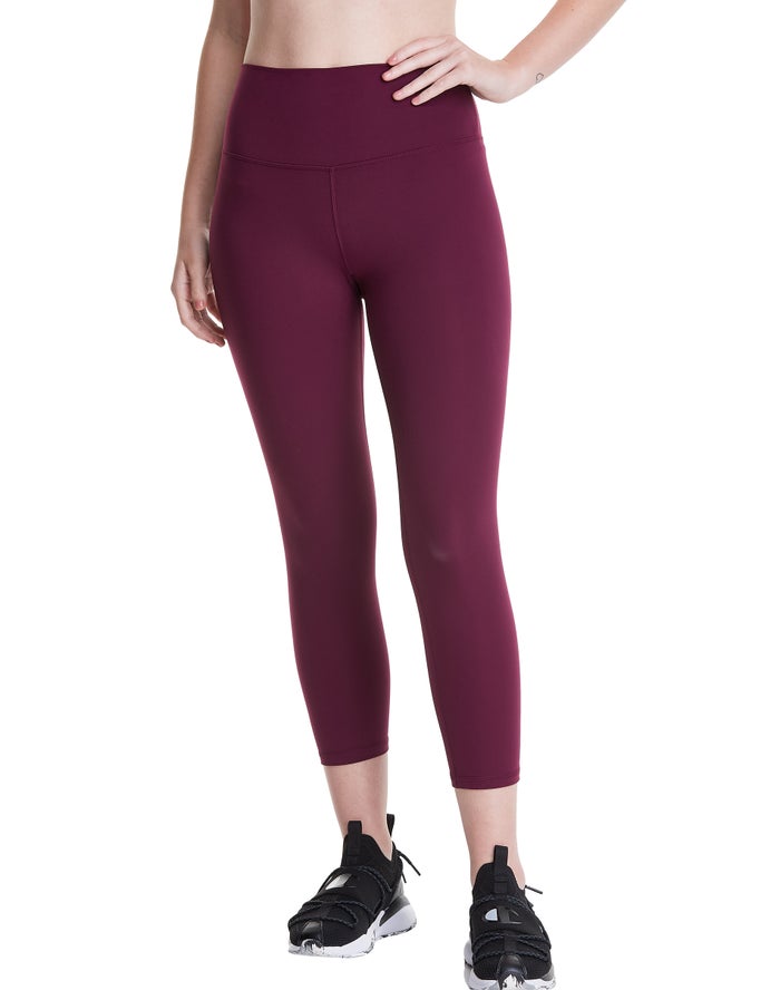 Champion Soft Touch Crop - Naisten TummanVioletit Legginsit - Suomi 2854379-TN